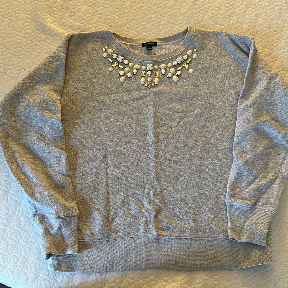 Ann Taylor Rhinestone neck sweater - Picture 4 of 7
